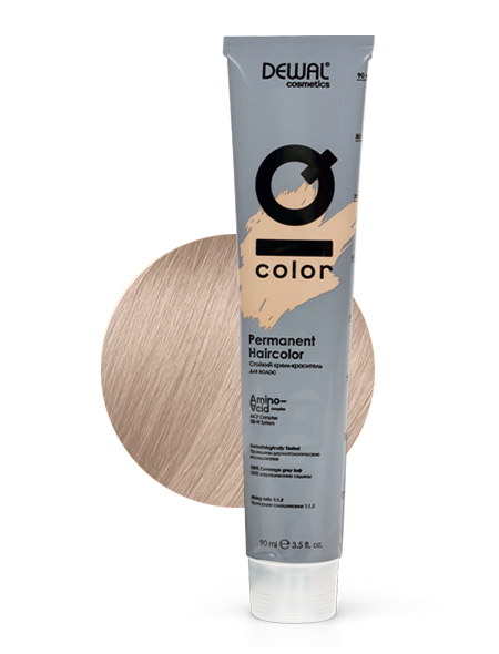 Купить 10.12 Краситель перманентный IQ COLOR DEWAL Cosmetics, DC10.12, Германия, 10.12 Extra light ash pearl blonde