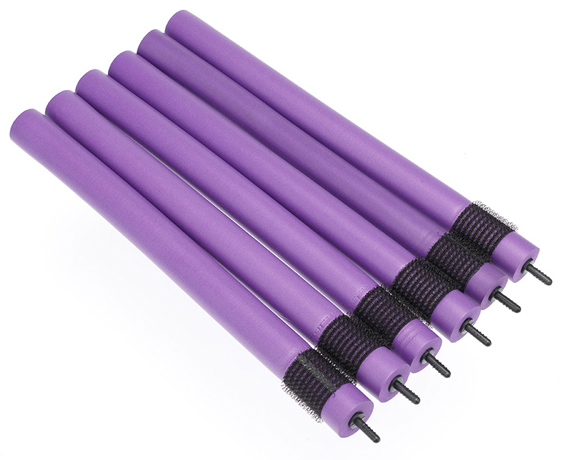 Бигуди-бумеранги фиолетовые DEWAL BEAUTY шнурок из искусственной замши с замком 45см удлинитель фиолетовый