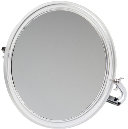Зеркало настольное в прозрачной оправе DEWAL BEAUTY, MR109, Прозрачный  - Купить