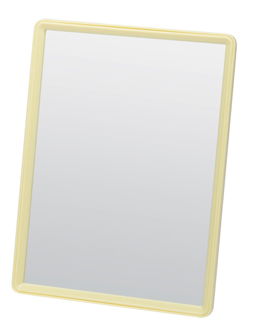 Зеркало одностороннее настольное на пластиковой подставке DEWAL BEAUTY миска белая на черной подставке 13 х 13 х 13 5 см