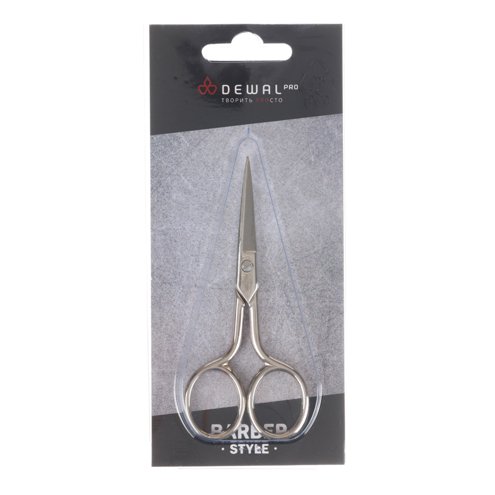 Ножницы для бороды и усов BARBER STYLE 10 см DEWAL 340