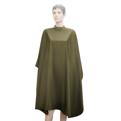 Пеньюар для стрижки "Матовый", полиэстер, зеленый, 136х150 см, на крючках DEWAL AA42green