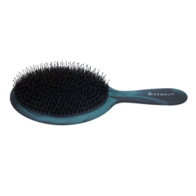 Щетка массажная с нейлоновым штифтом и натуральной щетиной овальная 15 рядов SATIN DEWAL BRS02