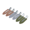 Зажим для волос "Лепесток", пластик, 6 см 6 шт/уп  DEWAL CL23brown/green/grey