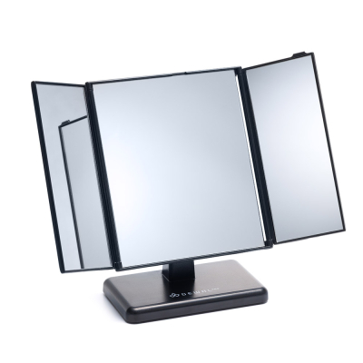 Зеркало настольное складное трехстворчатое, цвет черный  DEWAL MR-7014
