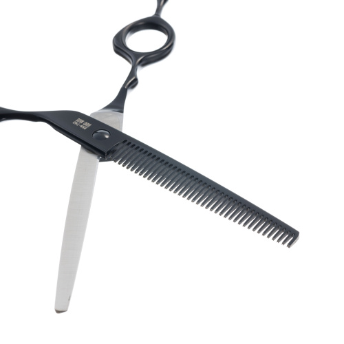 Набор DEWAL из двух парикмахерских ножниц 7" чёрного цвета в чехле