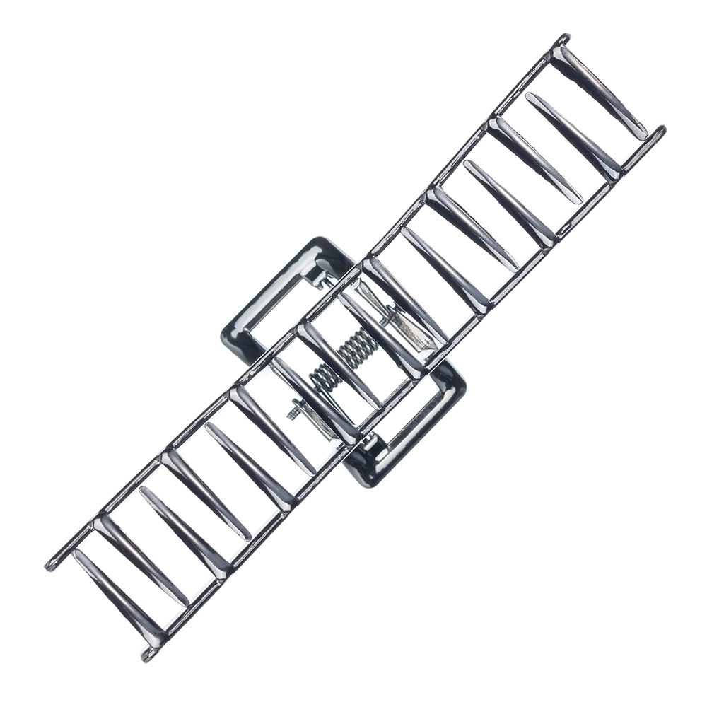 Заколка-краб, цвет серебряный DEWAL BEAUTY 3003BD