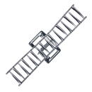Заколка-краб, цвет серебряный DEWAL BEAUTY 3003BD