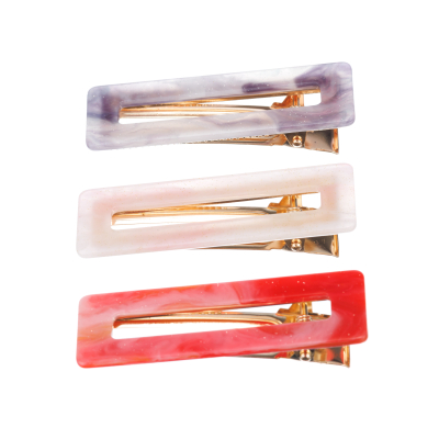 Заколка для волос 3 шт/ уп.. цвет сиреневый/розовый/оранжевый) DEWAL BEAUTY 3007BD