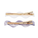 Заколка для волос 2 шт/ уп.. цвет сиреневый/белый DEWAL BEAUTY 3008BD