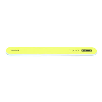 Пилка для ногтей, прямая зеленая 1,9х17,8 см, 180/240 грит  DEWAL BEAUTY 9102206