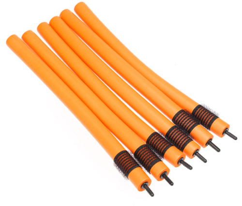 Бигуди-бумеранги оранжевые d 16 мм x 240 мм (6шт) DEWAL BEAUTY DBB16
