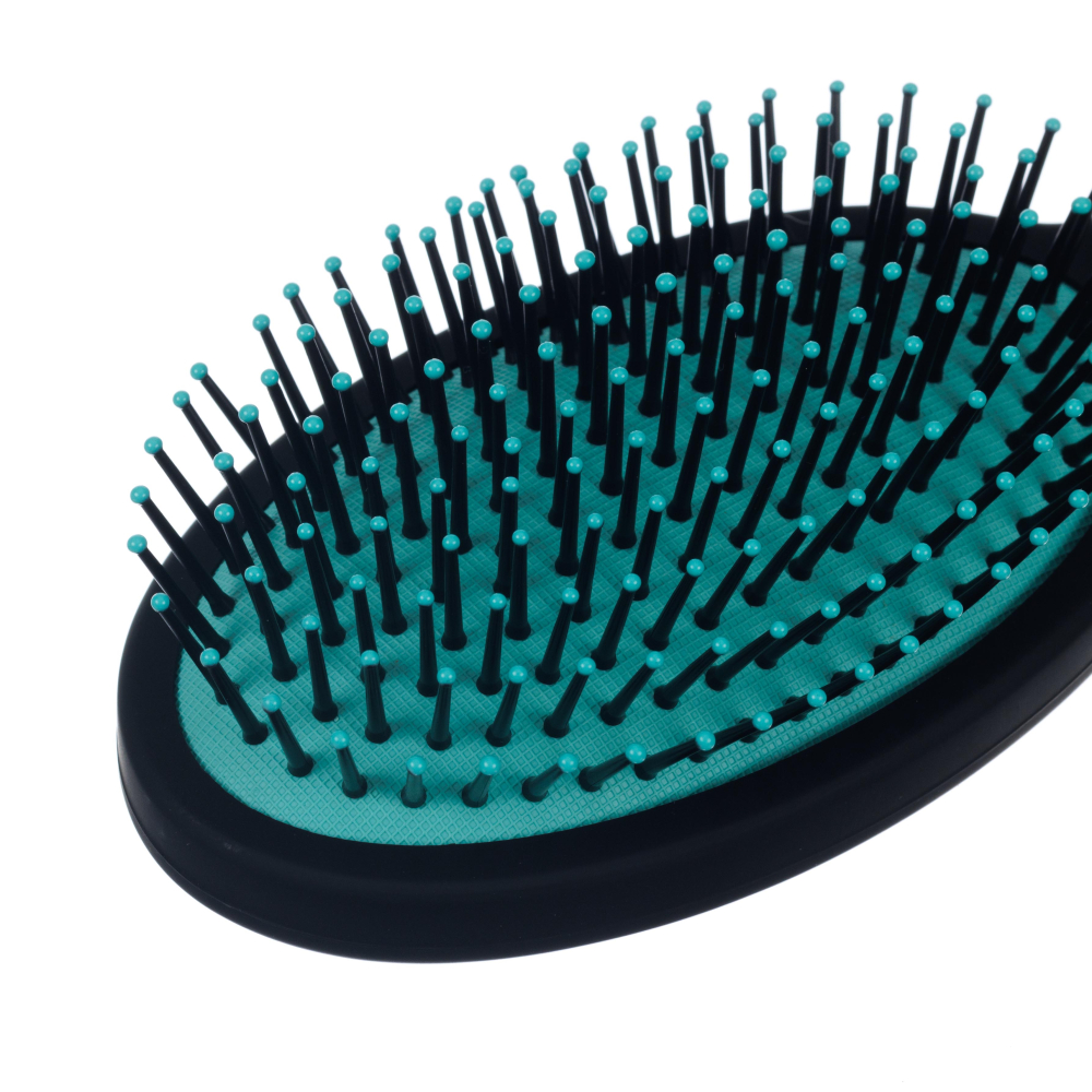 Массажная щетка овальная "Бирюза" DEWAL BEAUTY DBBZ1