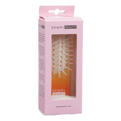 Массажная щетка мини "Caramel" DEWAL BEAUTY DBCL425orange-white
