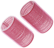 Бигуди-липучки розовые d 44 мм x 63 мм (10 шт) DEWAL BEAUTY DBL44