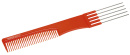 Расческа для начеса с металлическими зубцами оранжевая DEWAL BEAUTY DBO6506