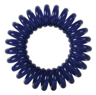 Резинки для волос "Пружинка" цвет темно-синий (3 шт) DEWAL BEAUTY DBR021