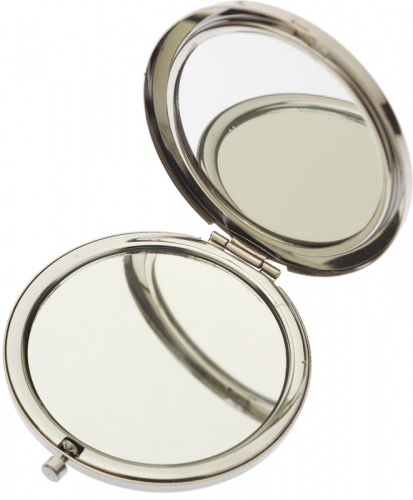 Зеркало серия "Дикая природа" карманное круглое, d 7 см DEWAL BEAUTY JM-01234C*