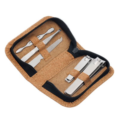 Набор маникюрный 5 предметов в пробковом чехле DEWAL BEAUTY MSZ-5023PN