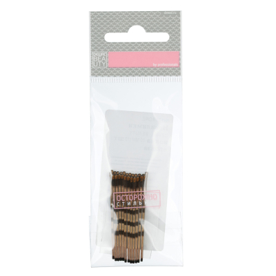 Невидимки бронза 50 мм (12 шт) волна DEWAL BEAUTY N-12BRONZ